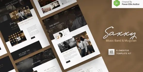 Saxxy – Music Band & Musician Elementor Template Kit